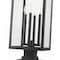 Z-Lite Nova 4 Light Outdoor Pier Mounted Fixture, Black/Clear, 10.5 In W x 29.25 In H 5018PHBS-SQPM-BK - alternate 4