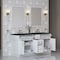 James Martin Vanities Bellshire 72" Double Vanity, Bright White w/ 3 CM Charcoal Soapstone Silestone Top 660-V72-BW-3CSP - alternate 5