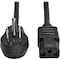 Eaton Tripp Lite Series Desktop Computer AC Power Cord, Right-Angle NEMA 5-15P to C13 - 10A, 125V, 18 P006-010-15D - alternate 1