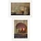 Homeroots Set Of Two Candle Light and Flowers 1 White Framed Print Wall Art, 2PK 407118 - alternate 1