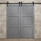 Sartodoors Modern Double Barn Door 72 x 80 inches, Ego 5010 Painted Grey Oak, 13FT Rail Track Set, Solid Pan EGO5010DB-SEK-72 - alternate 4