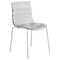Leisuremod Astor Plastic Dining Chair with White Steel Base Water Ripple Design in Transparent Black ACW-20TBL - alternate 1
