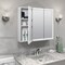 Zenith Zenna Home Wht 29.63 in Wx25.75 in Hx4.5 in D Tri-View Surface Mount Medicine Cabinet W30 - alternate 1