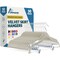 Lifemaster Velvet Skirt Hangers, Adjustable Clips, 360 Deg Swivel Hook, Non-Slip, Holds 10 lbs, Ivory, 50PK LMVSH50IV - alternate 1