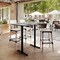 Flash Furniture 48" x 30" Tabletop, Gray Faux Concrete, Seamless Surface Technology, 5x22 Black Bar Height T-Bases ST-REC3048-CMGY-T0522B-GG - alternate 5