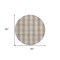 Homeroots 8' Beige And Brown Round Plaid Washable Indoor Outdoor Area Rug 595459 - alternate 4