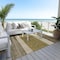 Homeroots 9' X 12' Coffee Ivory And Gray Abstract Washable Indoor Outdoor Area Rug 615258 - alternate 6