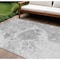 Homeroots 8' X 10' Gray Silver And Ivory Nautical Washable Indoor Outdoor Area Rug 581506 - alternate 1