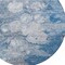 Homeroots 8' Denim Blue And Sky Blue Round Abstract Washable Indoor Outdoor Area Rug 582160 - alternate 4