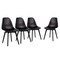 Homeroots Set of Four Black Heavy Duty Plastic Dining Side Chairs 565186 - alternate 7