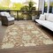 Homeroots 9' X 12' Copper Green And Ivory Floral Washable Indoor Outdoor Area Rug 605221 - alternate 4