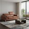 Homeroots 75in Camel And Silver Italian Leather Loveseat 477561 - alternate 4