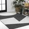 Jonathan Y Lucian Modern Geometric Abstract Two-Tone Black/Cream 3 ft. x 5 ft. Indoor/Outdoor Area Rug TSN302A-3 - alternate 6