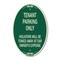 Signmission Tenant Parking Only Violators Will Be Towed A, 12 In X 18 In Architectural, Heavy Gauge Aluminum A-OV-G-1218-22827 - alternate 1
