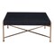 Homeroots 42" Black and Gold Solid Wood and Steel Square Coffee Table 556707 - alternate 5