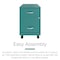 Space Solutions 14.25 in W 2 Drawer Mobile Vertical File Cabinet W/ Accessory Drawer, Teal 25937 - alternate 11