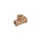 Anderson Metals Pipe Tee, 1/4 in, FIPT, Brass, 200 psi Pressure Red 738101-04 - alternate 1