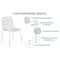 Leisuremod Astor Plastic Dining Chair with White Steel Base in Clear, 4PK ACW-20CL4 - alternate 6