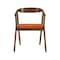 Armen Living Santana Wood Dining Chair in Walnut Finish with Orange Fabric - Set of 2 LCSACHWAOR - alternate 8