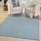 Homeroots 4' X 6' Aqua And Ivory Geometric Indoor Outdoor Area Rug 552710 - alternate 6