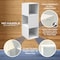 Regency Niche Cubo Wood Stackable Storage Bookcase Shelf Organizer Cube- Snow White, 3PK NCBO133PKSN - alternate 5