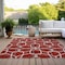 Homeroots 3' X 5' Red And Ivory Geometric Washable Indoor Outdoor Area Rug 613043 - alternate 8
