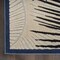 Homeroots 5' X 7' Navy Blue Ivory And Black Palm Leaf Indoor Outdoor Area Rug 550534 - alternate 7