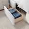 Martha Stewart Kian Queen Upholstered Platform Bed with Wingback Headboard and 4 Side Storage Drawers XH-8528-Q-WH-MS - alternate 7