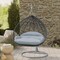 Leisuremod Teardrop Hanging Swing Chair with Stainless Steel Stand, 440 lb Capacity, Weatherproof RSCGR-57LGR - alternate 9