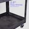 Luxor Utility Cart, (2) Shelf, Heavy Duty, High Density Polyethylene, 500 lb Load Capacity, 2 Shelves XLC11-B - alternate 13