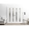 Sartodoors Sliding Closet Double Bi-fold Doors Planum 2112 White Solid Core Modern Interior PLANUM2112DBF-WS-96 x 80 (4* 24x80) - alternate 5