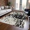 Homeroots 9' X 12' Black And Ivory Abstract Washable Indoor Outdoor Area Rug 612639 - alternate 9