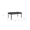 Homeroots 72" Black Solid Wood Dining Table 521838 - alternate 3