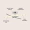 Jonathan Y Crucis 31.5 in. Modern Metal Integrated LED Semi Flush Mount, Chrome JYL7031A - alternate 6