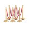 Vevor 6 Pcs Gold Stanchion Post 4 Red Velvet Ropes Sand Injection Hollow Base, 6PK TJDYQ320PDTC6-4 - alternate 1