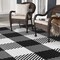 Homeroots 4' X 6' Black Geometric Indoor Outdoor Area Rug 555610 - alternate 5