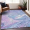 Homeroots 9' X 12' Sky Blue Lavender And Ivory Abstract Washable Indoor Outdoor Area Rug 602675 - alternate 8