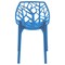 Leisuremod Cornelia Modern Stackable Dining Chair with Cut-Out Tree Design, Transparent Blue, 4PK C18TBU4 - alternate 6