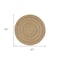 Homeroots 5' Natural And Brown Round Handmade Indoor Outdoor Area Rug 552434 - alternate 8