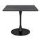 Homeroots 35" Black Wood and Steel Pedestal Base Square Dining Table 602234 - alternate 6
