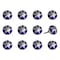 Homeroots Set of Twelve Blue And White Geometric Ceramic Drawer Pull Knobs, 12PK 321703 - alternate 5