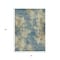 Homeroots 5' X 8' Blue And Beige Abstract Washable Indoor Outdoor Area Rug 630676 - alternate 5