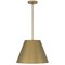 Homeroots 16" Antique Gold Aluminum Cone LED Dimmable Outdoor Pendent Hanging Light 683468 - alternate 8
