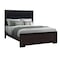 Homeroots Brown and Black Wood And Upholstery Full Bed Frame 634331 - alternate 6