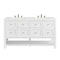 James Martin Vanities Breckenridge 60 in. Double Vanity, Bright White, w/ 3 CM White Zeus Quartz Top 330-V60D-BW-3WZ - alternate 1