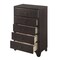 Homeroots 31" Espresso Solid Wood Five Drawer Dresser 286549 - alternate 6