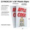 Signmission Apple Cider, Plastic Signs Only 24 Inch x 36 Inch, Corrugated Plastic, 2PK CSB-2436-2PACK-Apple Cider - alternate 2