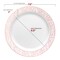 Smarty Had A Party 7.5" White w/Silver and Rose Gold Mosaic Rim Round Plastic Appetizer/Salad Plates (120 Plates), 120PK 897SRG-CASE - alternate 8