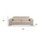 Homeroots 89" Beige Italian Leather Solid Wood Sofa 720451 - alternate 7