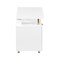 Homeroots 57" White Wood and Stainless Steel Computer Desk With Three Drawers 723772 - alternate 7